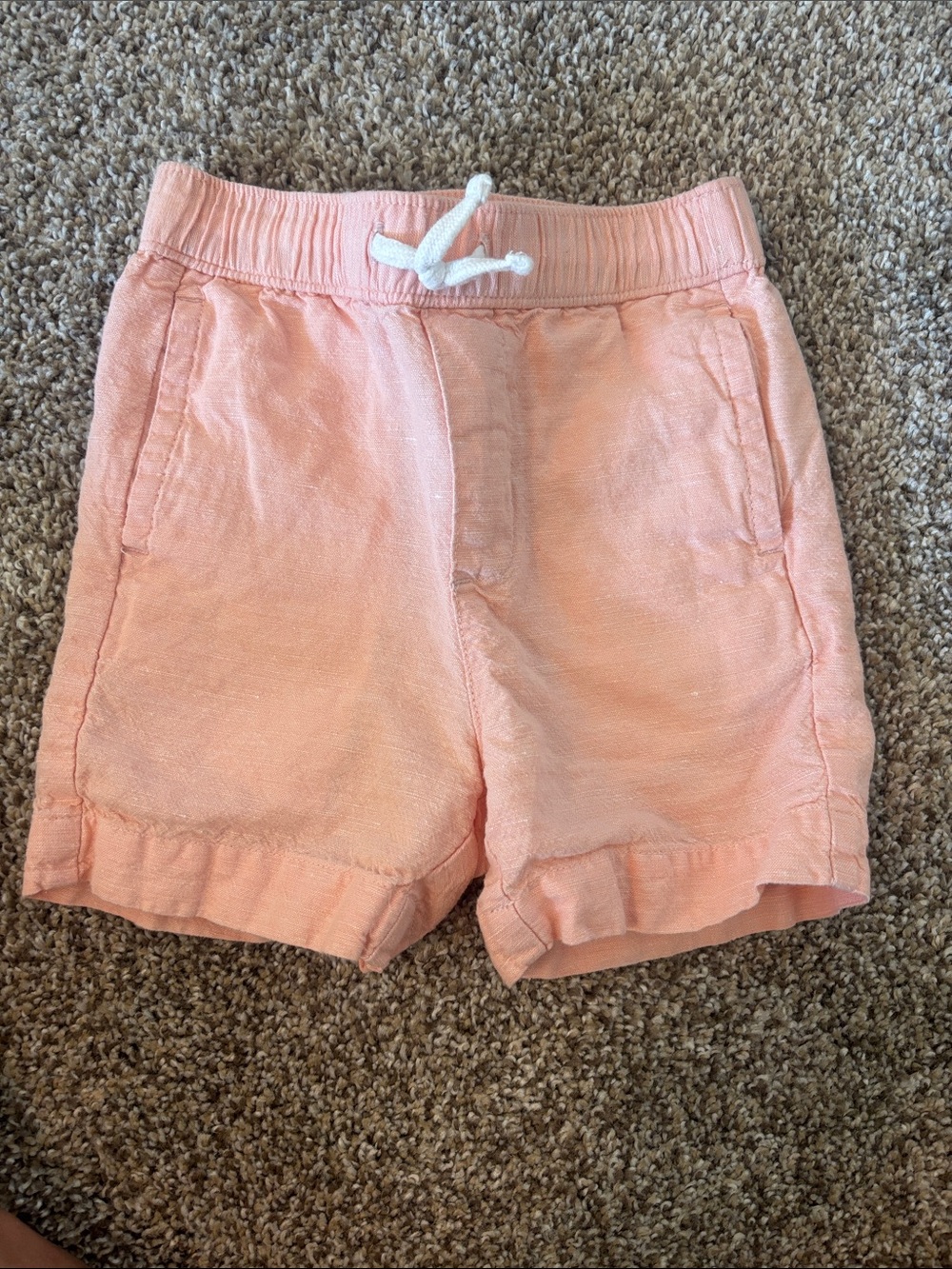 Janie and Jack Peach Drawstring Shorts